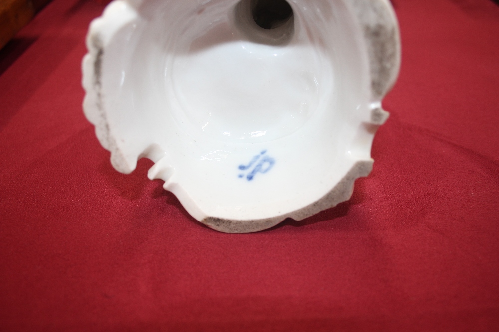 A 19th Century continental porcelain figural decorated twin branch candle holder, in the form of a - Image 14 of 14