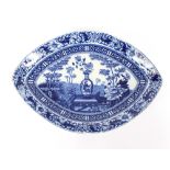 A 19th Century Wedgwood oval serving dish, decorated in the Chinese vase pattern, 32cm, AF