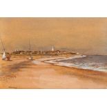 Arthur Barkway, study of Southwold, signed and dated 1934, 27cm x 42cm