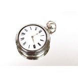 A silver pair cased pocket watch, by Richard Grant, East Hoathly, hallmarked for London 1853