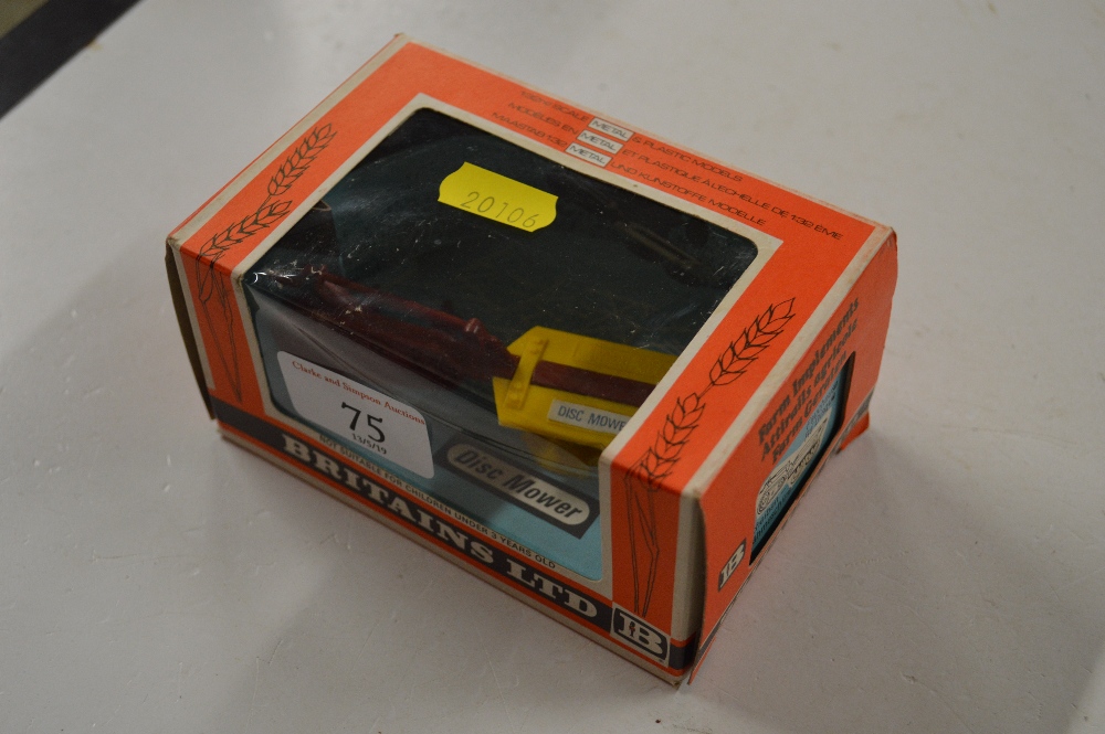 A Britains 9544 disc mower in original box