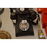 An old Bakelite telephone