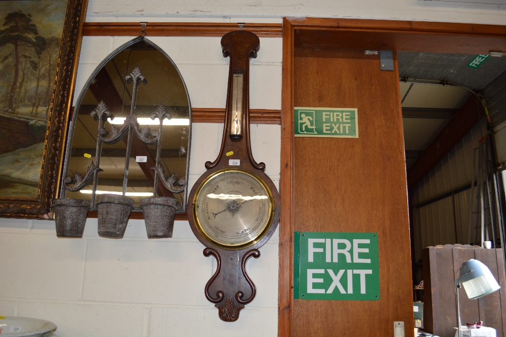 A 19th Century mahogany wheel barometer