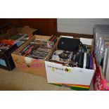 Two boxes of various DVD's