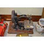 A vintage American hand sewing machine