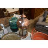 A copper candle lantern