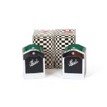 Two Fiat retro promotional pen holders, compl