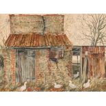 Sheila Stratton, pair of studies entitled "Farm Sh