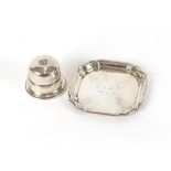 A Birks Stirling ring box, AF; and a small silve