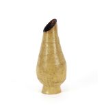 A 1960's brown glazed pottery baluster vase, of st