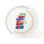 A Rosenthal plate, having brightly coloured stylis