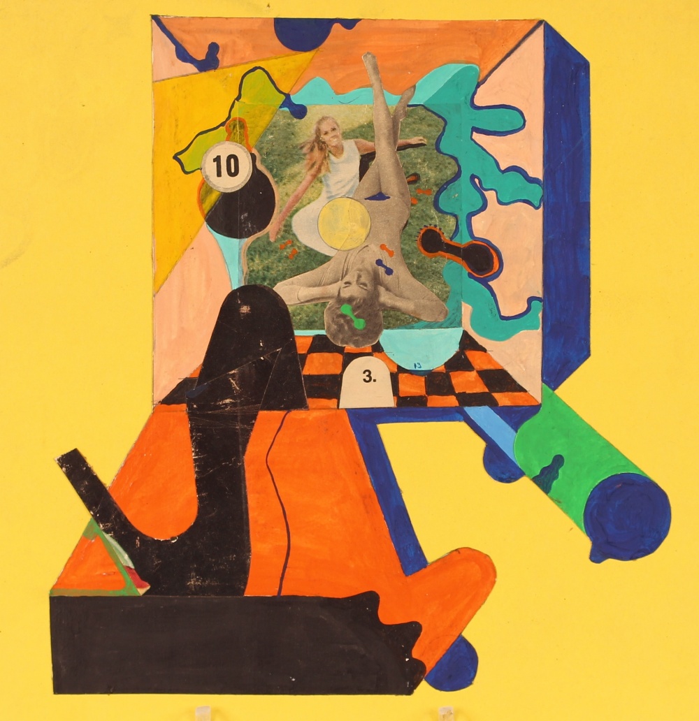 Ray Richardson, two collage and paint studies - Image 4 of 6