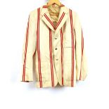 A vintage cotton boating jacket in cream with red