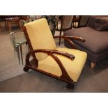 A Danish Art Deco adjustable reclining easy chair,