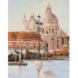 Salviz, Venetian canal scene signed oil on canvas