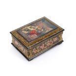 A lacquered jewellery box, in the Victorian style,