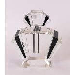 An Art Deco style glass fan shaped scent bottle