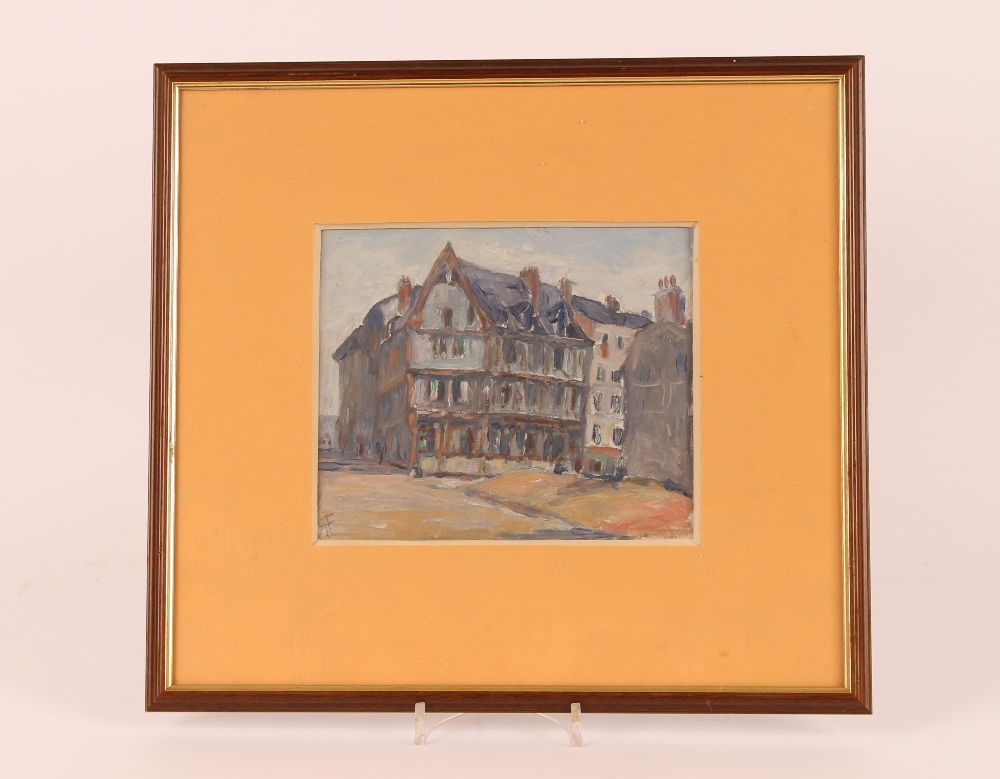 20th Century school, study of houses on a street, - Image 2 of 2