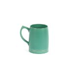 A green Wedgwood Keith Murray tankard, 12cm high