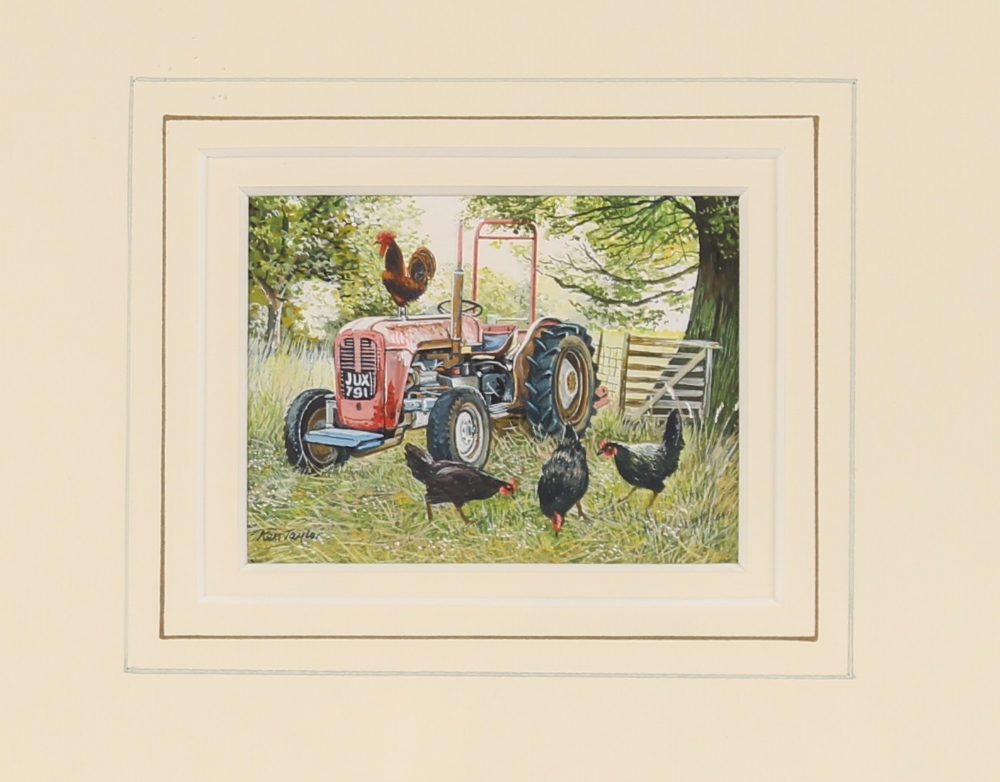 Ken Taylor, "Mine all Mine", signed watercolour, 7