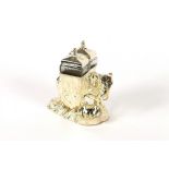 A plated cruet in the form of an elephant