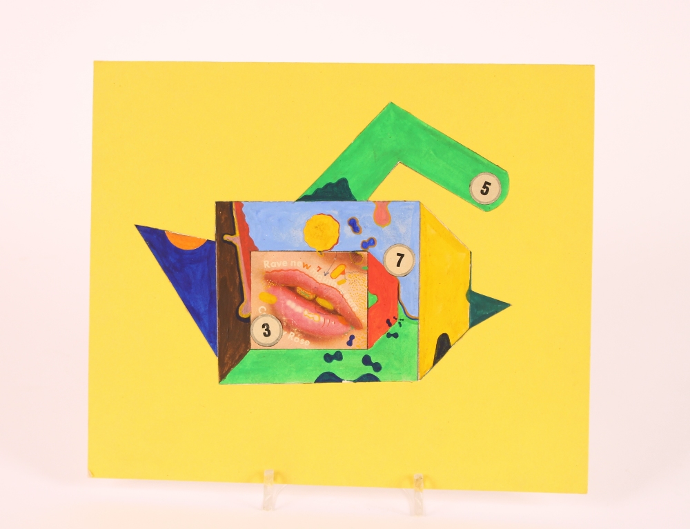 Ray Richardson, two collage and paint studies - Image 2 of 6