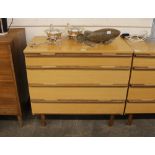 A Valon chest of four long graduated drawers, 82cm