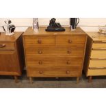 A teak G-plan design chest of two short and three