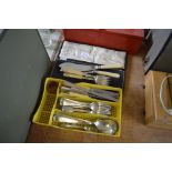 A quantity of silver plated and other cutlery