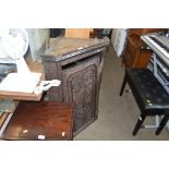 A 19th Century carved oak corner cupboard