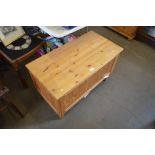 A pine blanket box