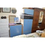 A modern two door wardrobe fitted two drawers belo