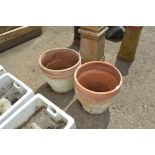 Two large terracotta planters