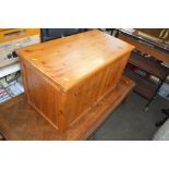 A pine blanket box