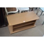 An oak effect TV stand