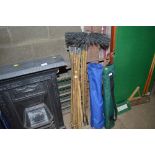A quantity of chimney sweeping rods