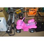 A child's quad bike; together with a child's metal