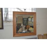 A pine framed wall mirror