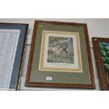 A framed colour print entitled 'Poachers Toasting