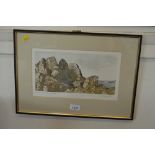 A limited edition print entitled 'Rocks at Zennor