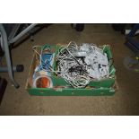 A box of various ethernet cables etc.