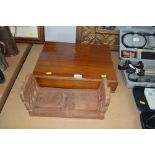 A wooden cutlery box together with a box slide dec
