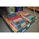 Two boxes of various books