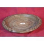 An old wooden platter, 34cm dia.