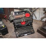 A vintage Underwood typewriter