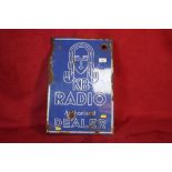 A double sided enamel sign for "KB Radio Authorise