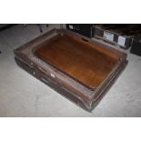 Two 19th Century mahogany butler's trays and two