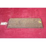 A cast iron plaque for J.B.Edlington & Co. Ltd, Ga