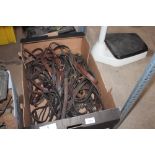 A large quantity of bridle parts etc.