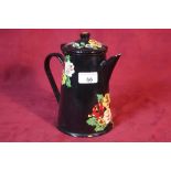 A painted continental bargeware coffee pot